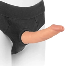 Adjustable Strap Harness Briefs with a Flexible 7.5-Inch Dual-Layer Dildo