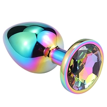 Rainbow Jewelled Secret Butt Plug - Small Size